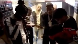 Meek Mill, Young Thug, Quavo and Desiigner shooting dice in the bathroom before performing