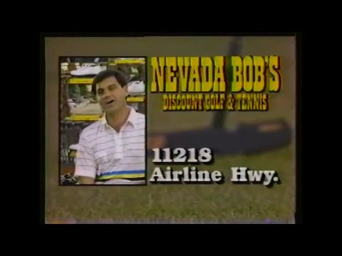 1987 Nevada Bob's Golf Store Retro TV Commercial Baton Rouge, Louisiana