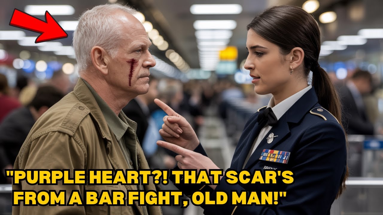 Airline Agent Called a Purple Heart Vet Fake—5 Minutes Later the Pilot Gave Up His Seat and Saluted
