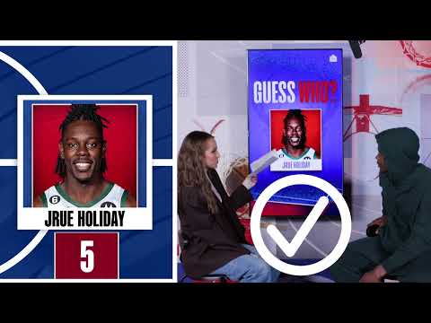 Anthony Edwards guesses who these NBA players are with EASE GUESS WHO? With Rachel DeMita