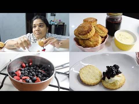 I Never Imagined this will be So Good - Scones, Clotted Cream & Mixed Berry Jam - British Tea Time