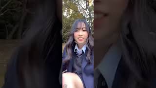 【TikTok】スカートどこまで折れるかな？