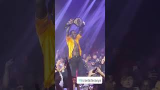 Israel Adesanya Celebrates his W