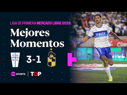 Compacto TOP | ⚪🔵 U. Católica 3 - 1 🟡⚫ Coquimbo U. | Liga de Primera Mercado Libre 2026 - Fecha 4