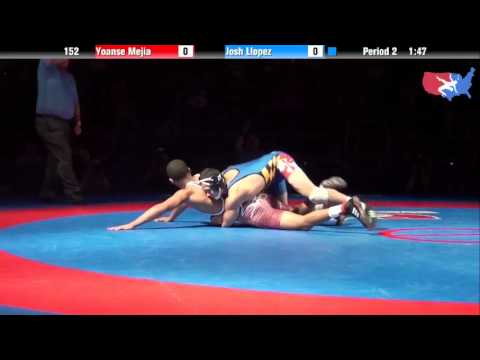 Fargo 2012 152 1st Place Match: Yoanse Mejia (Florida) vs. Josh Llopez (Maryland)