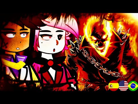 🇺🇸/🇪🇸/🇧🇷 Hazbin Hotel React to Ghost Rider – Gacha React
