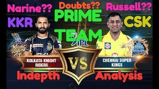 ✔️KKR vs CSK Dream11 Prediction, Kolkata Knight Riders vs Chennai Super Kings 29th IPL, Playing11