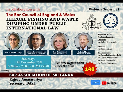 148th BASL Webinar  - Illegal Fishing and Waste Dumping under Public International Law