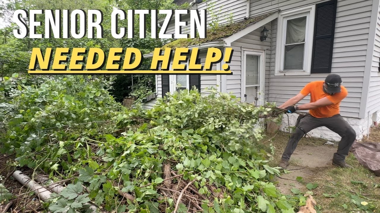 Homeowner gets out of HOSPITAL to find MASSIVELY OVERGROWN yard…Overwhelmed with FREE CLEANUP