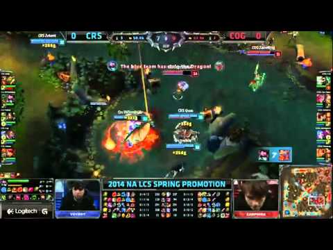 Curse Quas Renekton VS Cog Cris Riven Game 1   NA LCS Spring Promotion 2014 MUST SEE