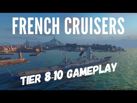 World of Warships Blitz French Cruisers Tier 8-10 Gameplay