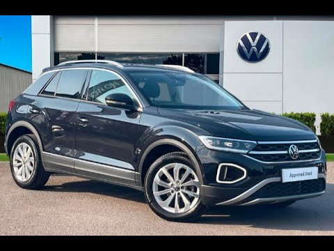 Approved Used Volkswagen T-Roc 1.0 TSI Style 110PS in Deep Black - DG72KHO Wrexham Volkswagen