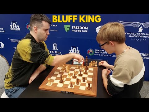 Bluffing in Blitz - GM Ian Nepomniachtchi v GM Denis Lazavik | World Blitz 2023