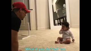 Daddy teach daughter what to do when boys try to talk to Her 😂