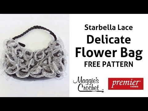 Flower Bag Starbella Lace Free Crochet Pattern - Right Handed