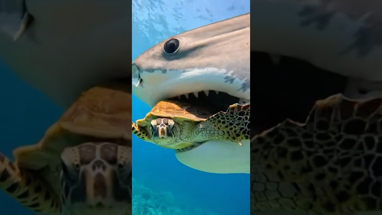 Shark Targets a Sea Turtle… One Ruthless Chase 😳🦈🐢