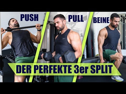 Der BESTE TRAININGSPLAN für das Fitnessstudio | 3er Split (PUSH PULL BEINE)