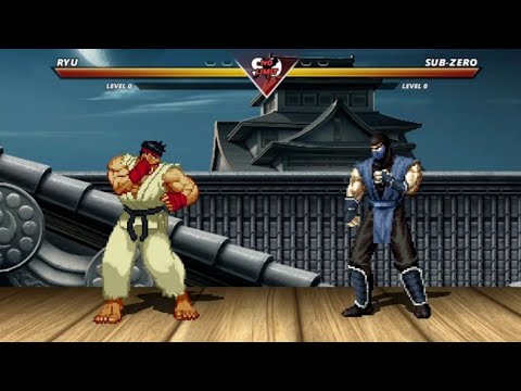 RYU vs SUB ZERO - The highest level of exciting fight !