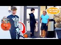 TRICK OR TREATING BEFORE HALLOWEEN! (COPS CALLED)
