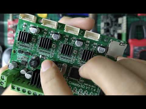 VLOG EN: CREALITY V1.1.4 MAINBOARD DISASSEMBLY / TEARDOWN FUSE POWER REGULATOR VREF