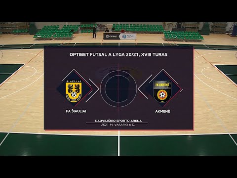 Optibet Futsal A Lyga | FA Šiauliai - Akmenė | Rungtynių Santrauka |