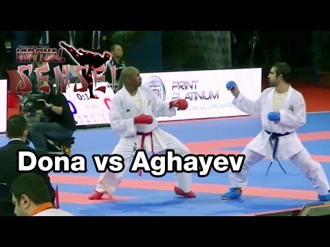 Dona vs Aghayev - Male kumite -75 kg - 21st WKF World Karate Championships Paris Bercy 2012