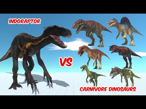 INDORAPTOR (Remastered) vs ALL UNITS (Carnivore Dinosaurs) - Animal Revolt Battle Simulator
