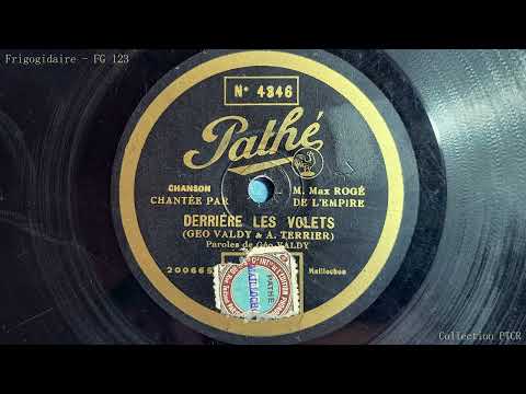 Derrière les volets - Max ROGÉ (1927)