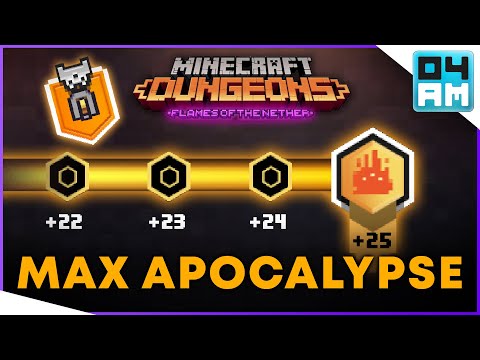 04AM - NEW APOCALYPSE +25 SPEEDRUN GUIDE For Max Power Level Guide in Minecraft Dungeons