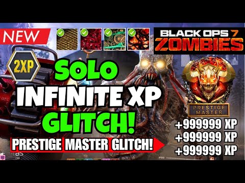NEW BO7 SOLO UNLIMITED XP GLITCH! AFK GODMODE XP FARM + FAST LEVEL 1000 & CAMOS (BO7 ZOMBIES GLITCH)