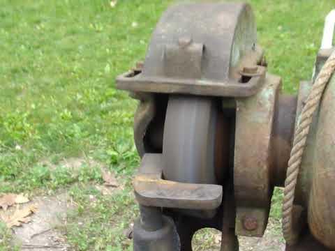 VINTAGE 1150lb. U.S. Electrical Tool Co. Pedestal Grinder