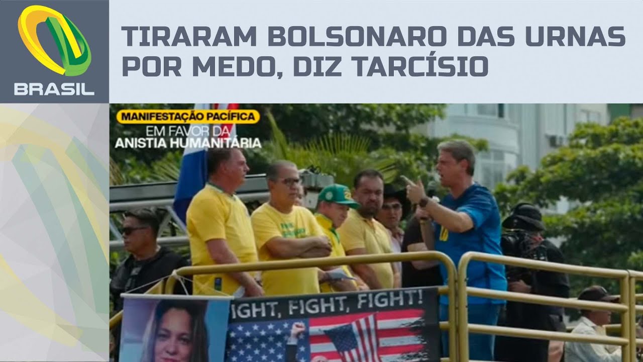 Tiraram Bolsonaro das urnas por medo, diz Tarcísio