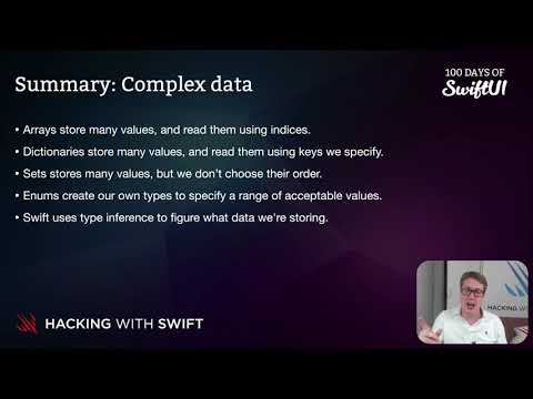 Summary Complex data – Swift for Complete Beginners