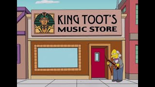 How to unlock king toots music store the Simpsons 