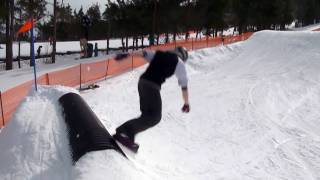 preview picture of video 'Snowboarding at the Wisp Terrain Park'