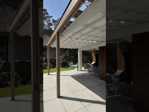 SlideCanopy - retractable shade, slide on wire canopy. Roleta, przesuwne zadaszenie pergoli, tarasu.