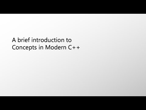 A brief introduction to concepts in Modern C++