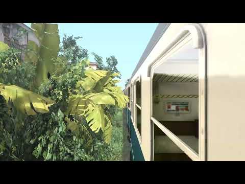 View from a classic German passenger coach, pulled by an MLW MX-624.