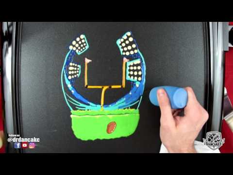 Football Field Pancake Art (Relaxing)