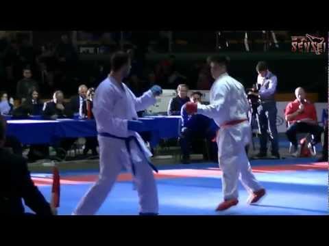 Jacopo Cipriani vs Pasquale Longobardi - Final +90 kg - Campionati Italiani Kumite Junior Ostia 2012