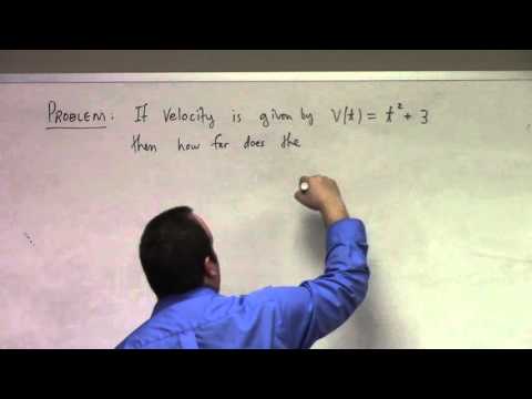 Basic Calculus: Lecture 22 part 1: calculus of motion problems set-up