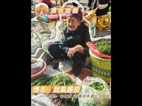 內向奶奶鼓起勇氣與攤販議價，竟只敢卑微提出「能不能只買一籃？」的可愛窘境 #奶奶 #i人 #e人 #搞笑 #萬萬沒想到