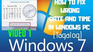HOW TO FIX WRONG DATE & TIME IN WINDOWS PC (tagalog) #diy   #windows7   #tutorial   #troubleshooting