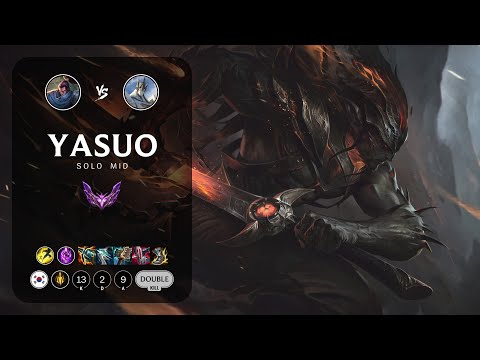 Yasuo Mid vs Galio - KR Master Patch 13.18