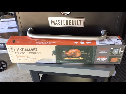 Masterbuilt Gravity Series Charcoal Grill Universal Rotisserie Review / How to Install!