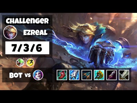 Ezreal 11.11 Gameplay Challenger Replay Bot Lane - S11 (7/3/6) - KOREAN