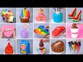 1000 Oddly Satisfying Rainbow Cake Decorating Compilation So Yummy Chocolate Cake Hacks Tutorials