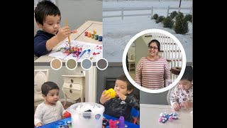 Creative Toddler Activities | Snow Theme | Snow Time - Fun Time || Dhrushya Vlogs