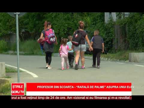 Profesor din Scoarța  - "rafala de palme"  asupra unui elev