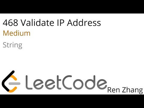 Validate Ip Address Leetcode 468 C Java Python